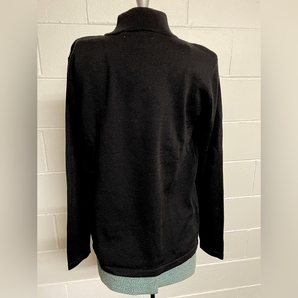 Casual Corner Women's black mid-weight mock neck sweater - Picture 2 of 7